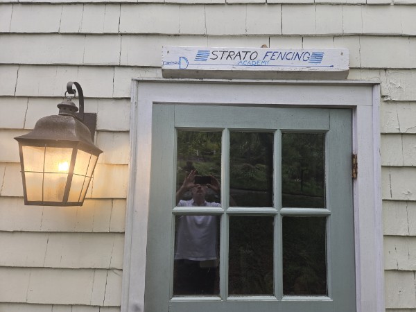 Strato Fencing Academy club sign